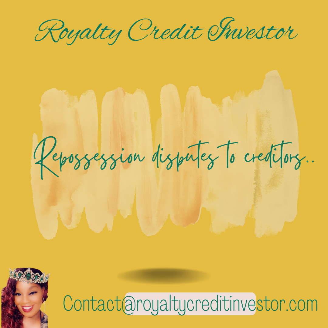 Repossession disputes to creditors.