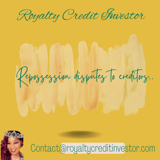 Repossession disputes to creditors.