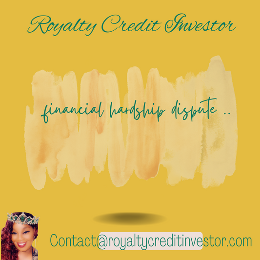 Financial hardship Dispute letters